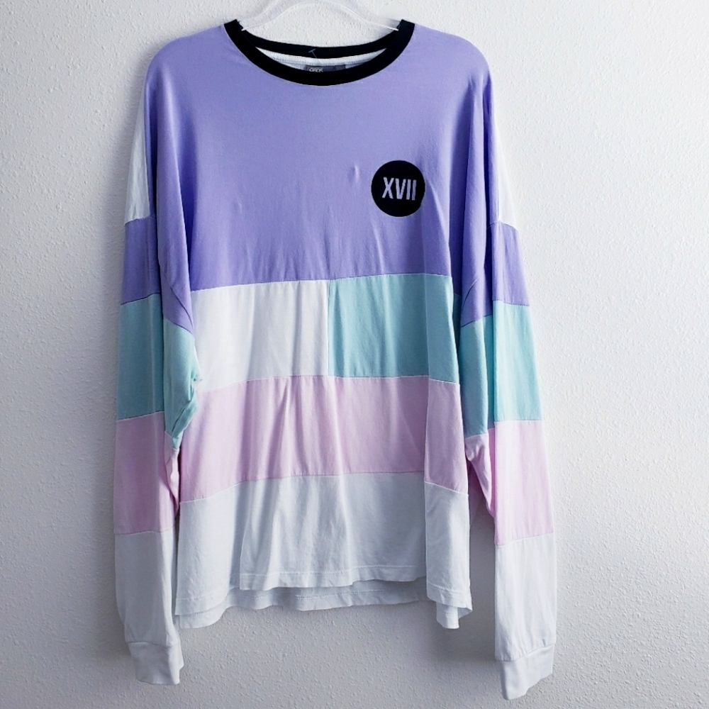 ASOS Block Long Sleeve Y2K T-Shirt